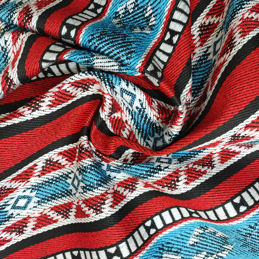 Tessuto jacquard tinto in filo di cotone sadu in poliestere arabo per divano e borsa