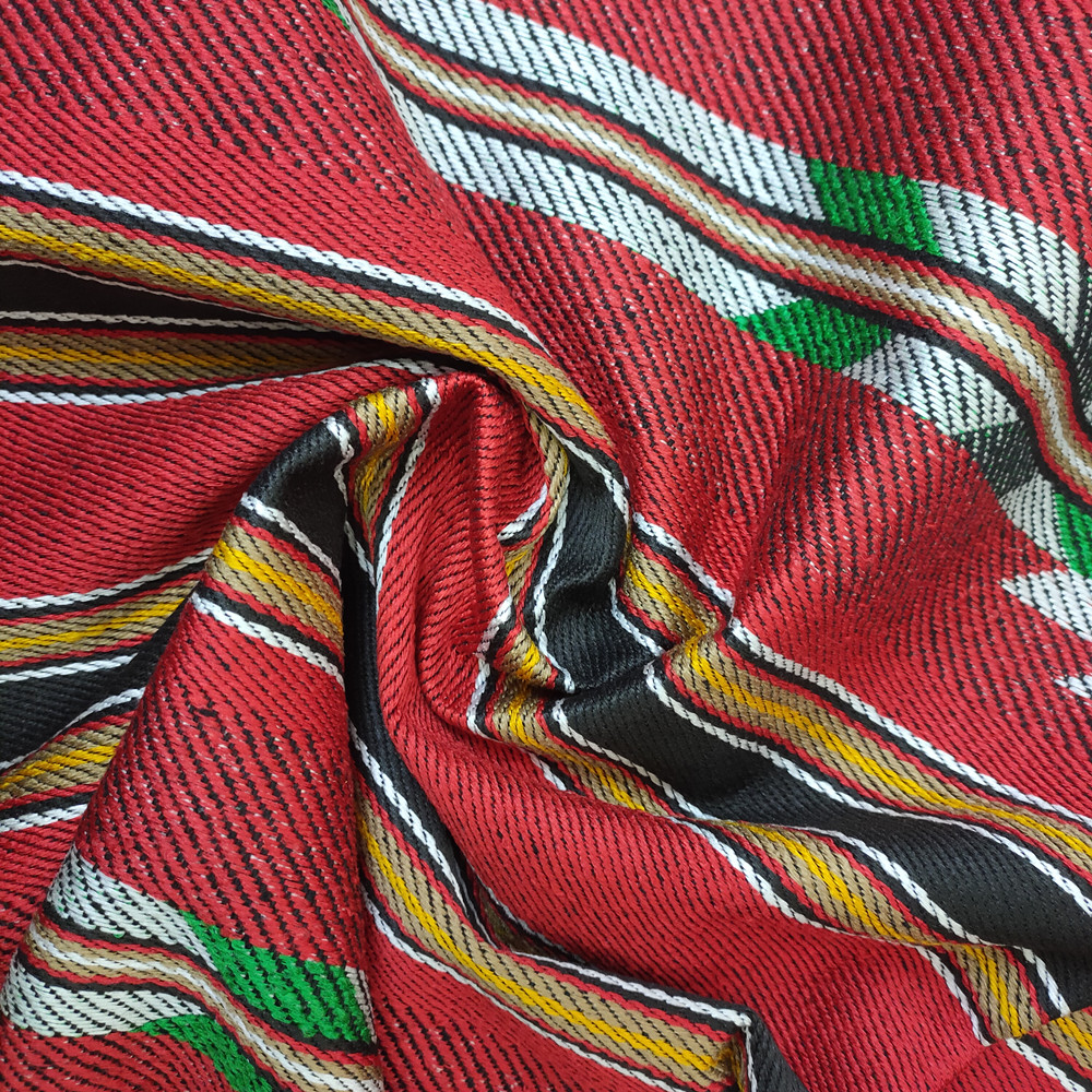 Tessuto jacquard tinto in filo di cotone sadu in poliestere arabo per divano e borsa