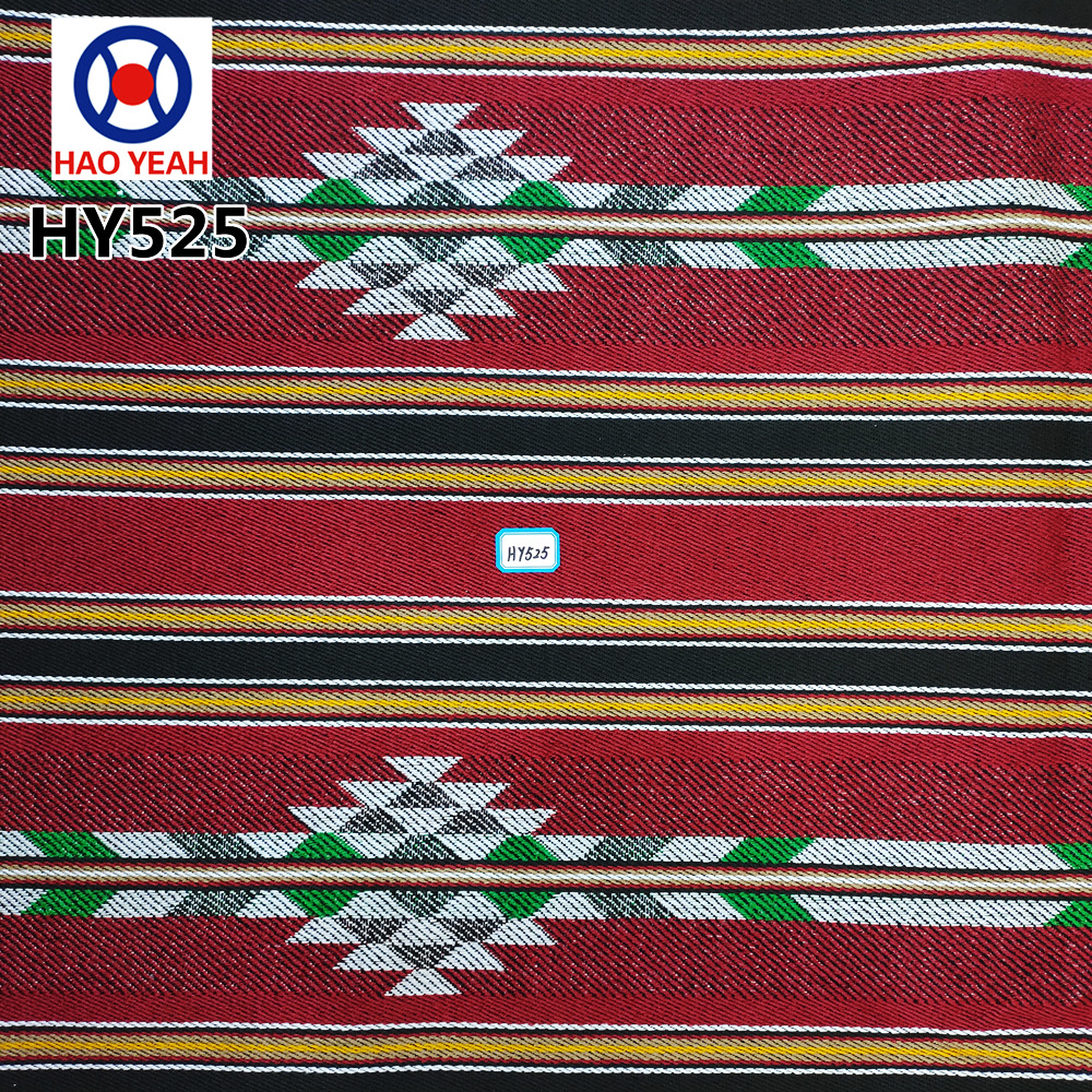 Tessuto jacquard tinto in filo di cotone sadu in poliestere arabo per divano e borsa