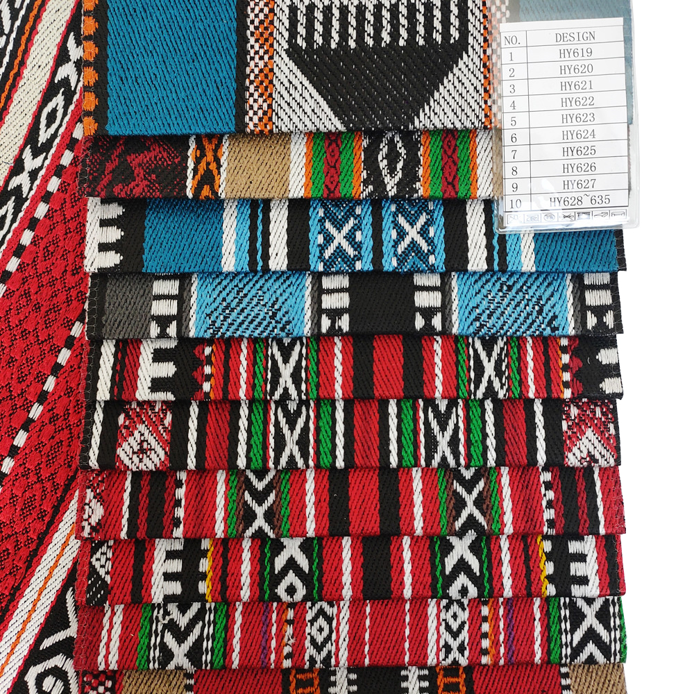 Tessuto di divano divano a strisce geometrici in tessuto di divano jacquard sadu 