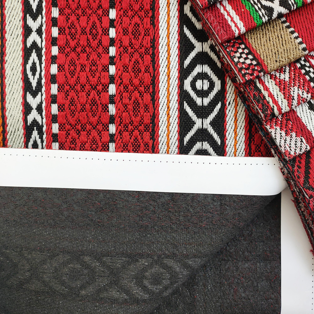 Tessuto di divano divano a strisce geometrici in tessuto di divano jacquard sadu 